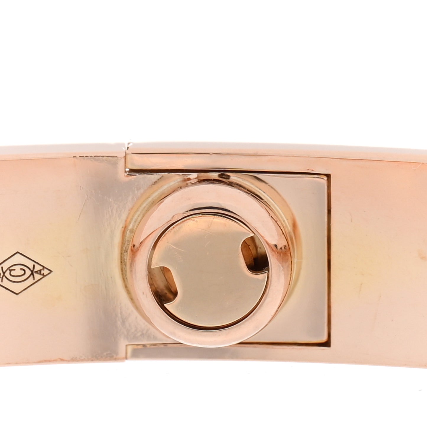 18K Pink Gold 10 Diamond LOVE Bracelet 17