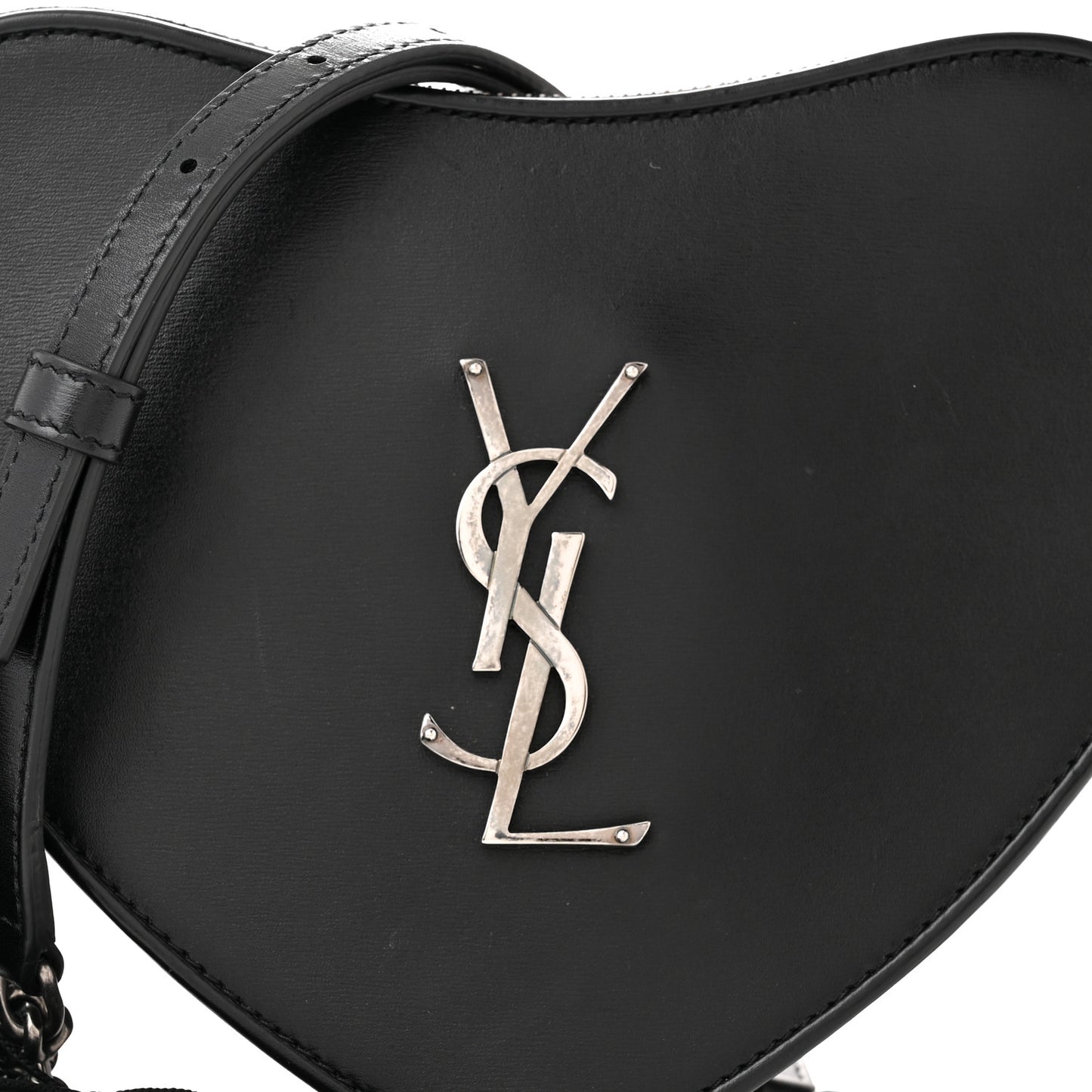 Calfskin Small Monogram Love Shoulder Bag Black