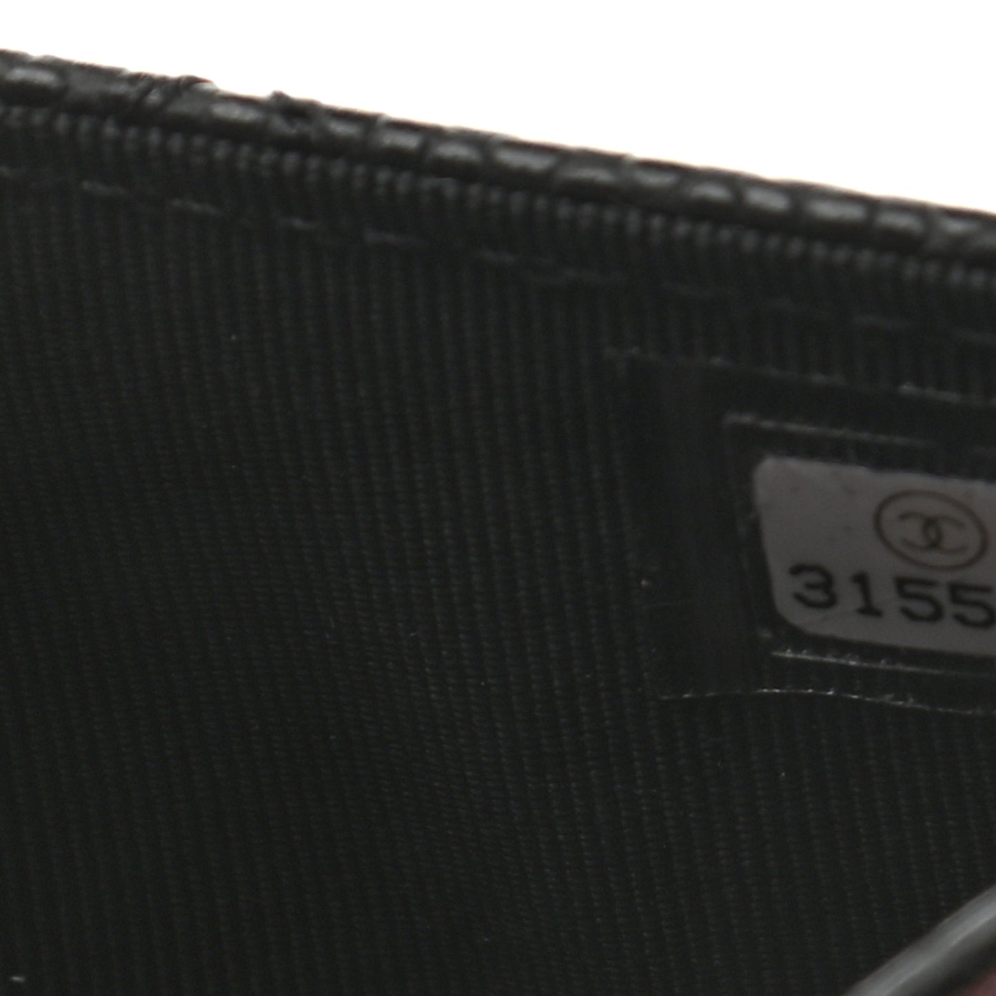 Caviar Quilted Flap Card Holder Wallet Black
