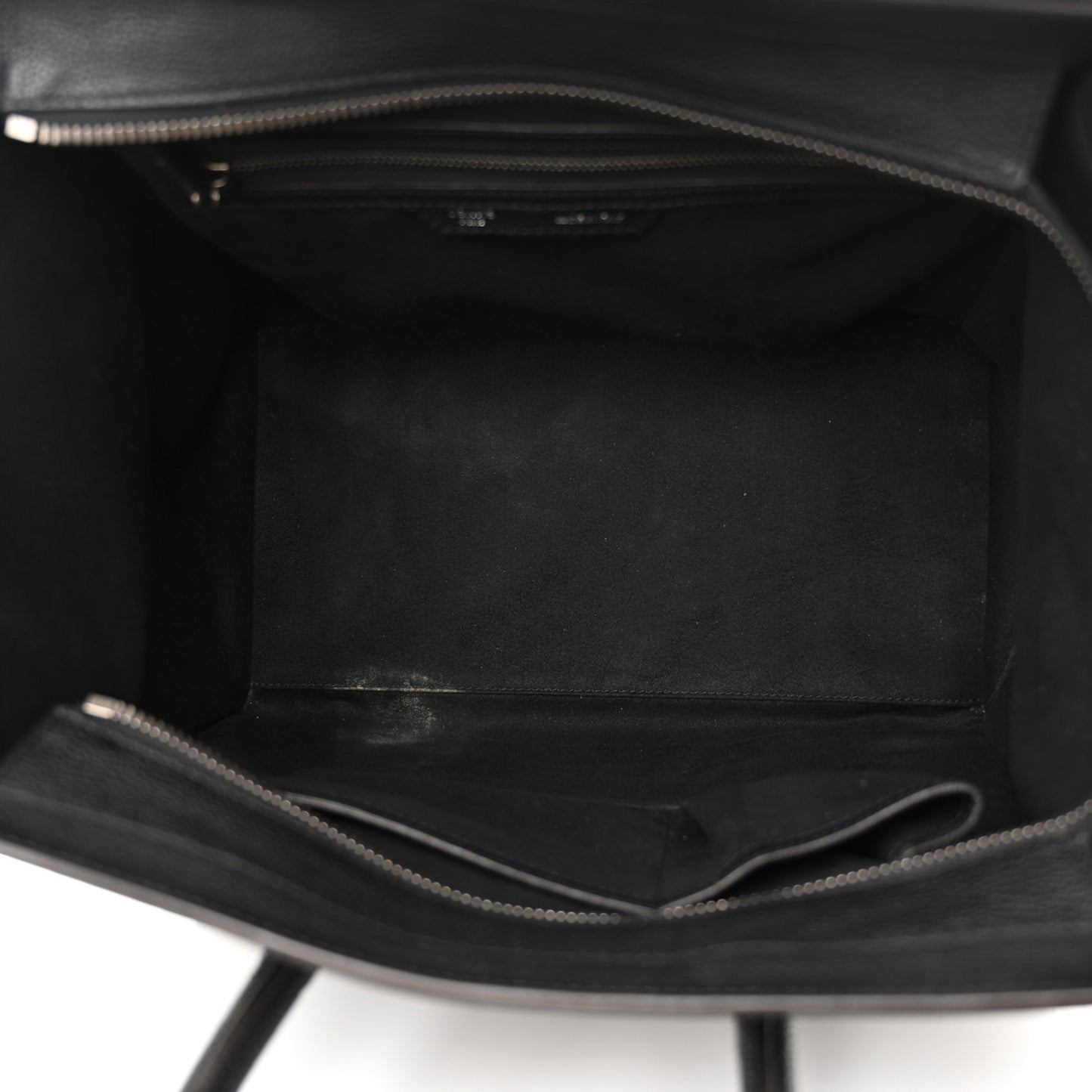 Drummed Calfskin Mini Luggage Black