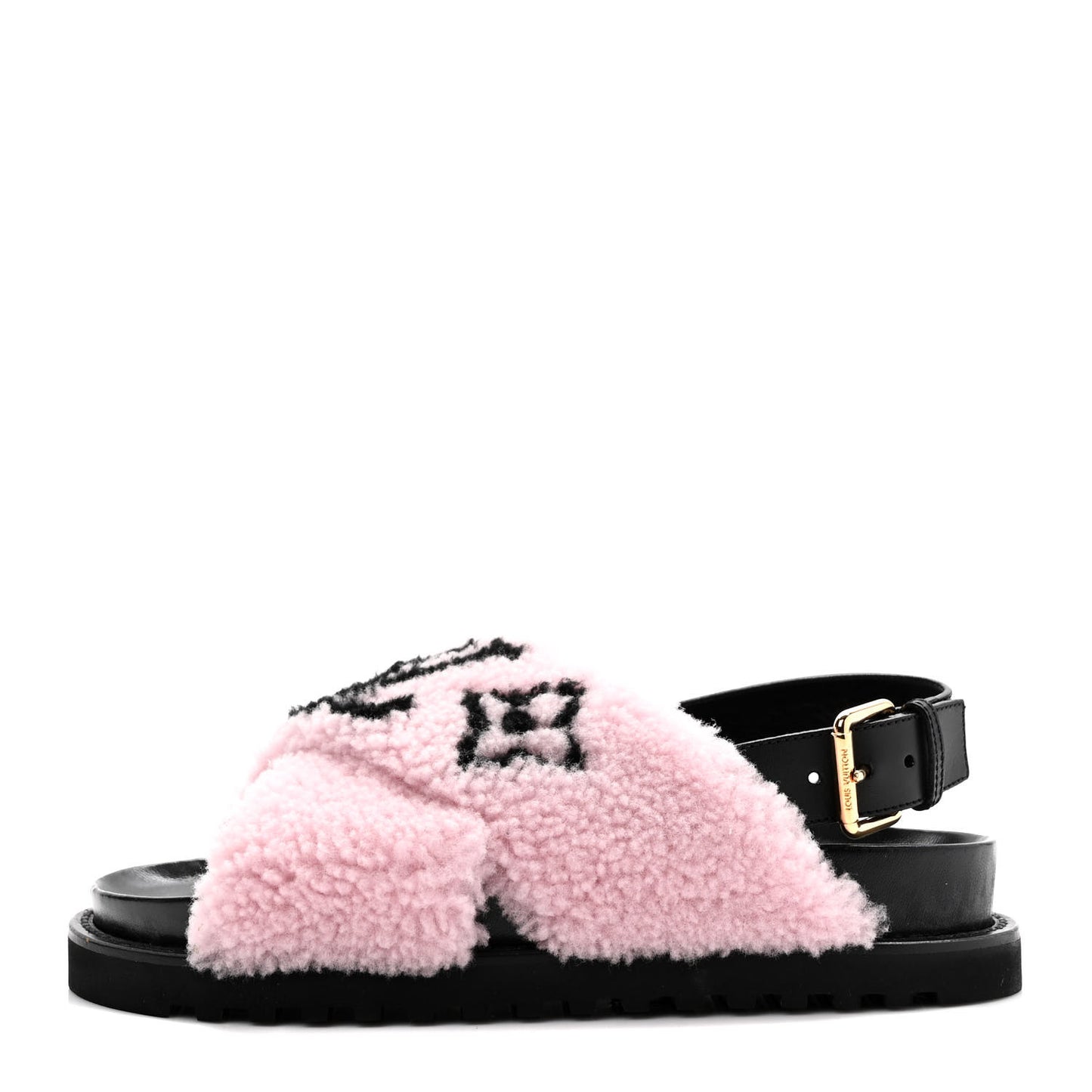 Shearling Paseo Sandals 38 Pink