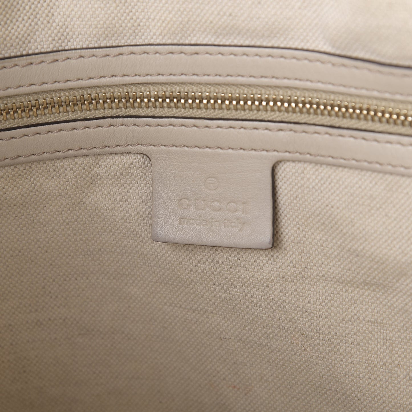 Guccissima Heart Bit Charm Top Handle Tote White