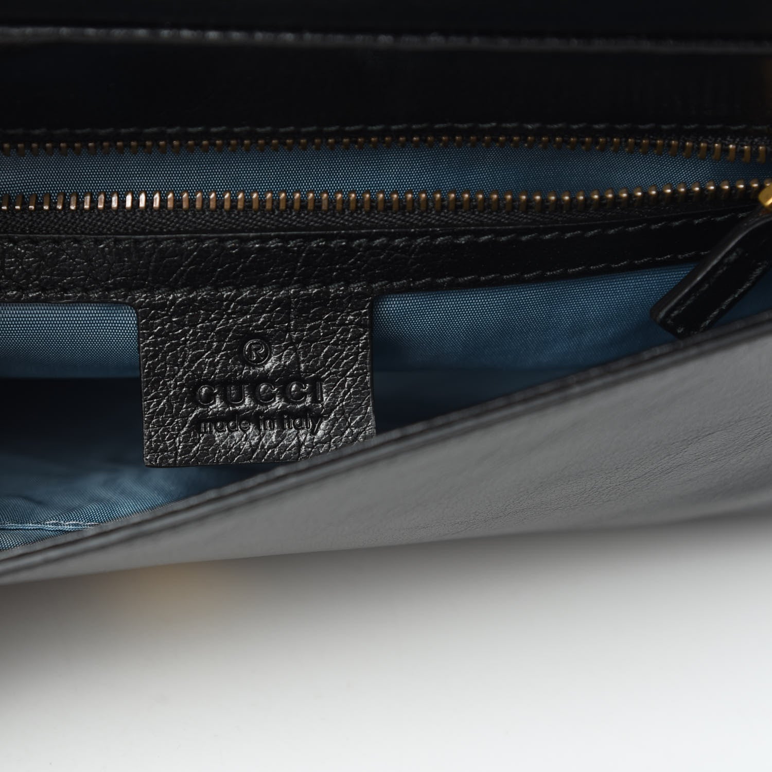 Gucci Calfskin Diagonal GG Medium Thiara Double Envelope Shoulder Bag Emerald Green Black 7 of 11