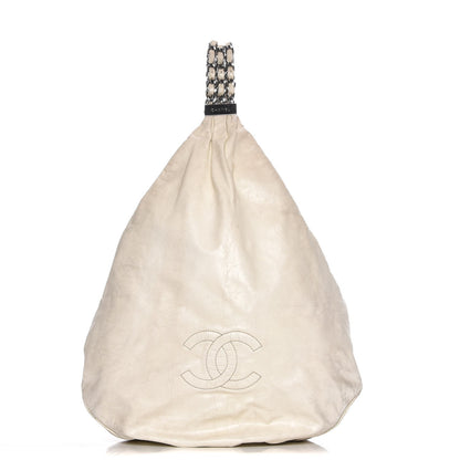 Chanel Lambskin Large Rock and Chain Hobo White 1 of 14