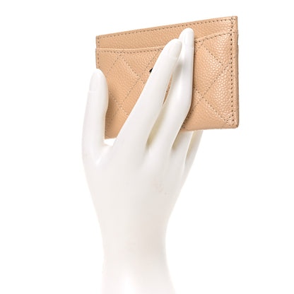 Chanel Caviar Quilted Card Holder Beige 2 of 8
