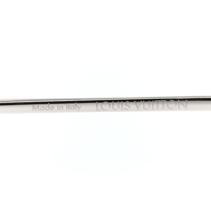 Louis Vuitton Metal Monogram Clockwise Sunglasses Z1595E Silver Black 5 of 7