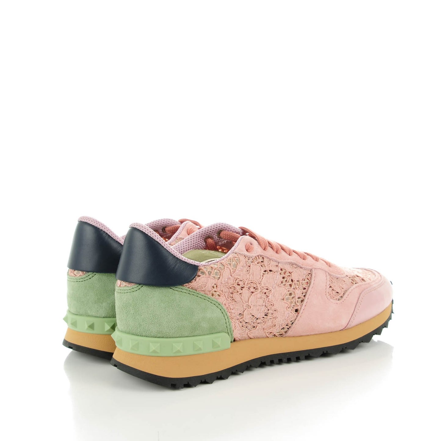 Macrame Lace Suede Womens Rockrunner Sneakers 37 Rose