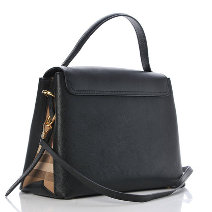 Burberry Derby Calfskin House Check Medium Camberley Black 3 of 11