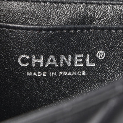Chanel Lambskin Chevron Quilted Mini Rectangular Flap So Black 6 of 8
