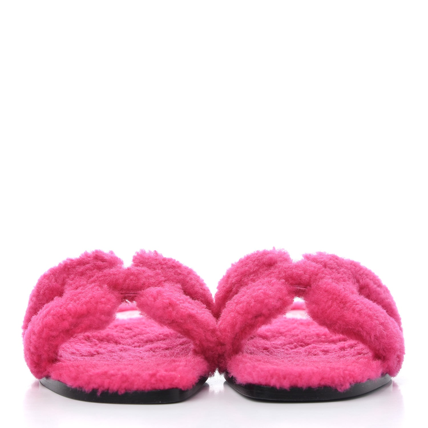 Hermes Woolskin Oran Sandals 36 Rose Fuchsia 2 of 7