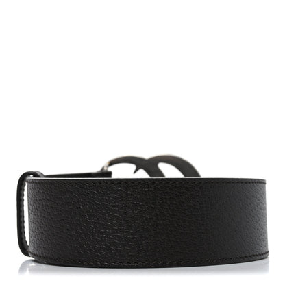 Gucci Textured Dollar Calfskin Double G 40mm Belt 85 34 Dark Cocoa 2 of 5
