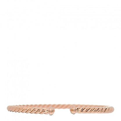 David Yurman 18K Rose Gold 4mm Cablespira Bracelet 1 of 4