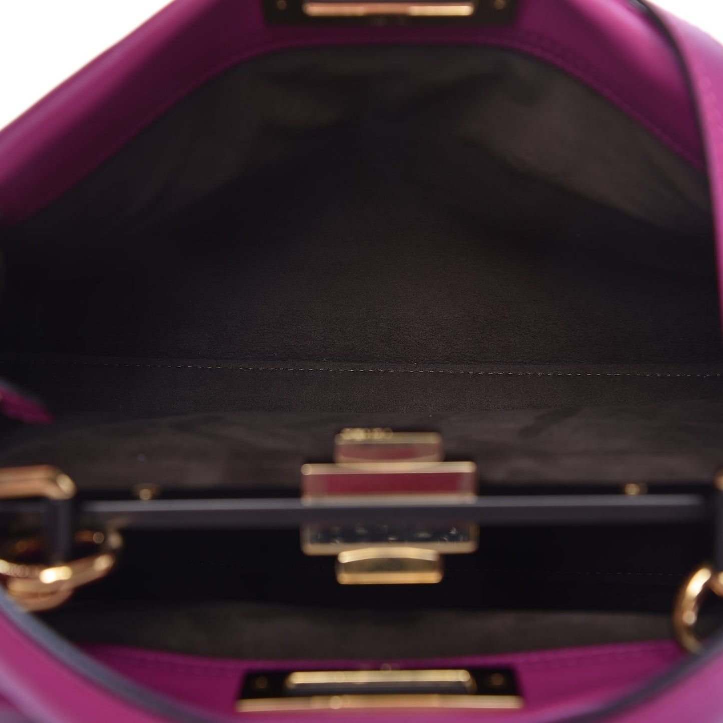 Vitello Seta Medium Peekaboo Iconic Satchel Magenta