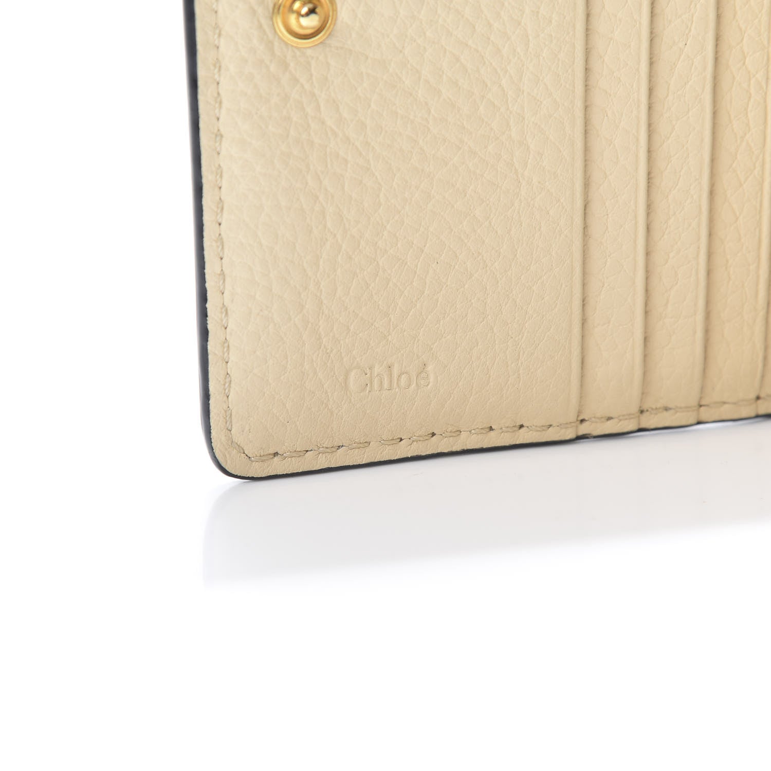 Chloe Grained Calfskin Marcie Square Wallet Blondie Beige 7 of 9