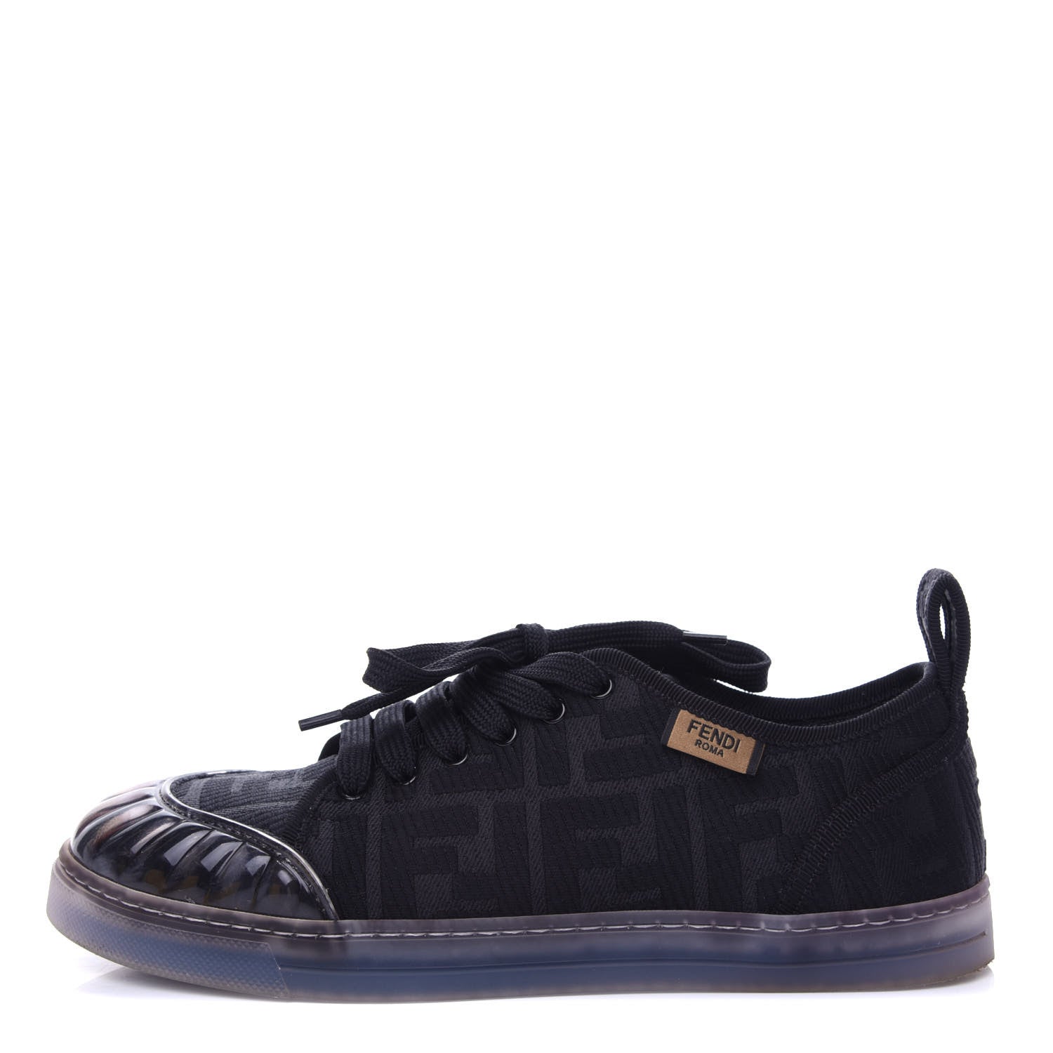 Fendi Corda FF Promenade Low Top Sneakers 37.5 Black 1 of 11