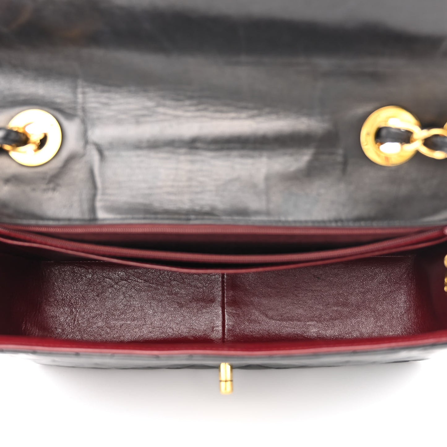 Lambskin Quilted XL Jumbo Single Flap Black