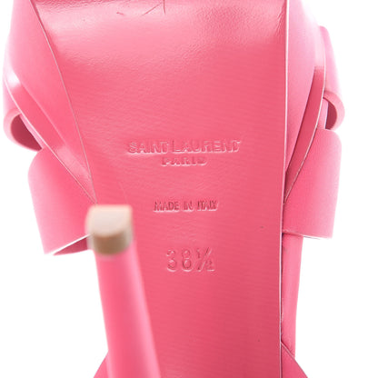 Saint Laurent Grained Calfskin Tribute 105 Platform Sandals 38.5 Rose Clair 7 of 14