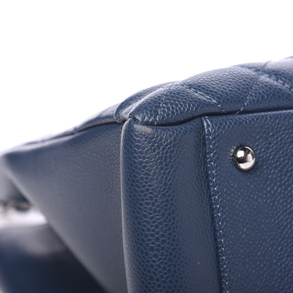 Chanel Caviar Quilted XL Grand Shopping Tote GST Navy Blue 10 of 13
