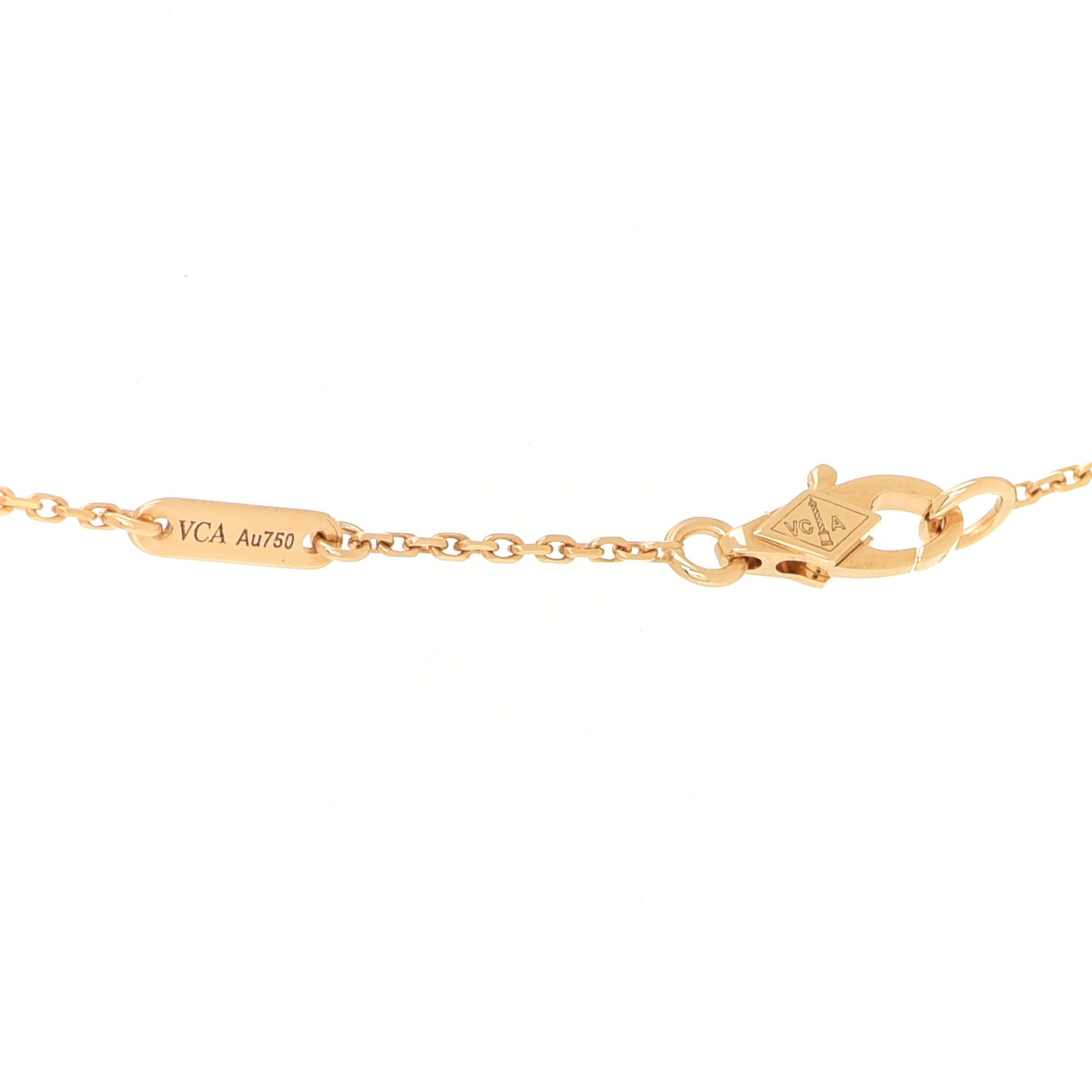 Van Cleef & Arpels 18K Yellow Gold Mother of Pearl Sweet Alhambra Pendant Necklace 5 of 6