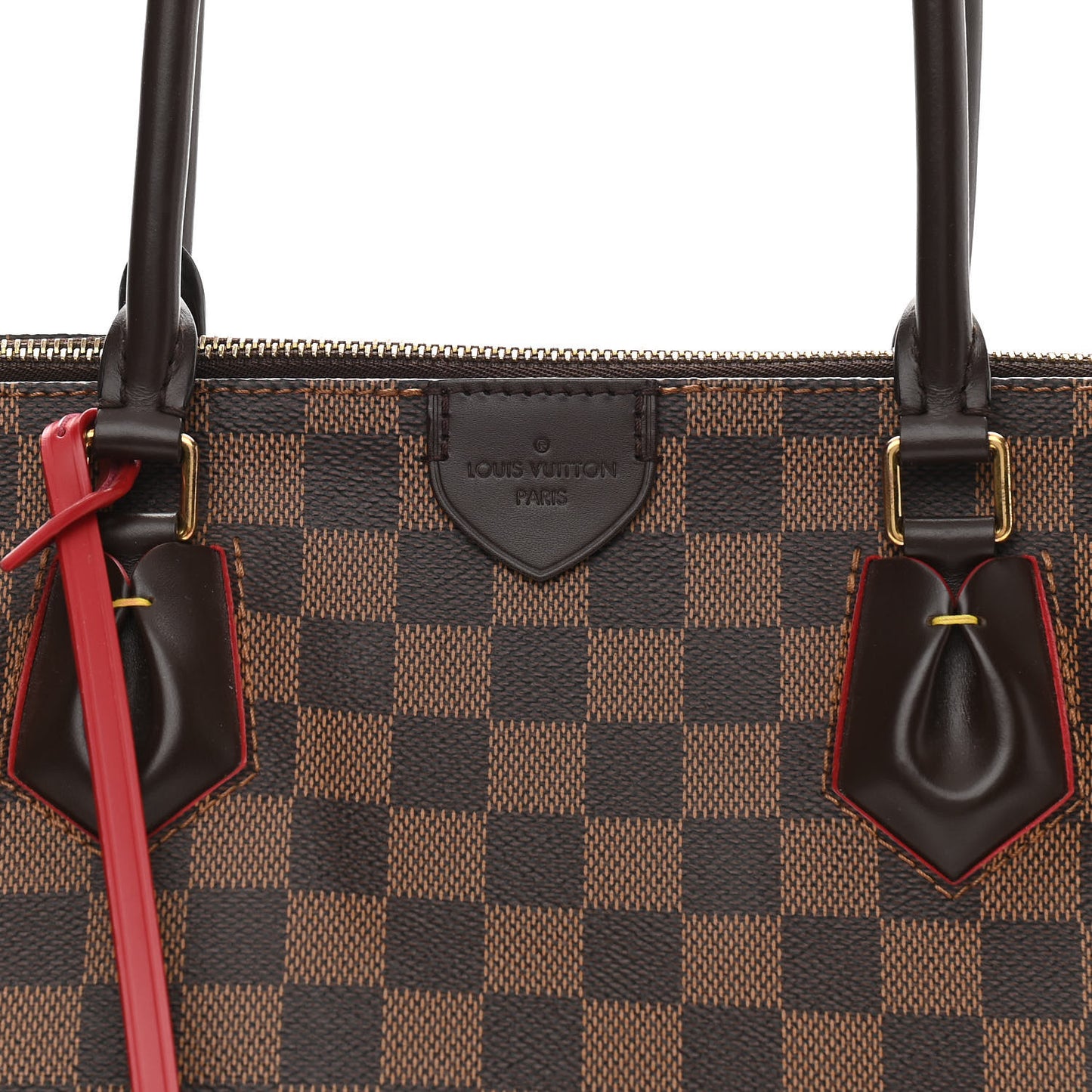 Damier Ebene Caissa Tote MM Cherry