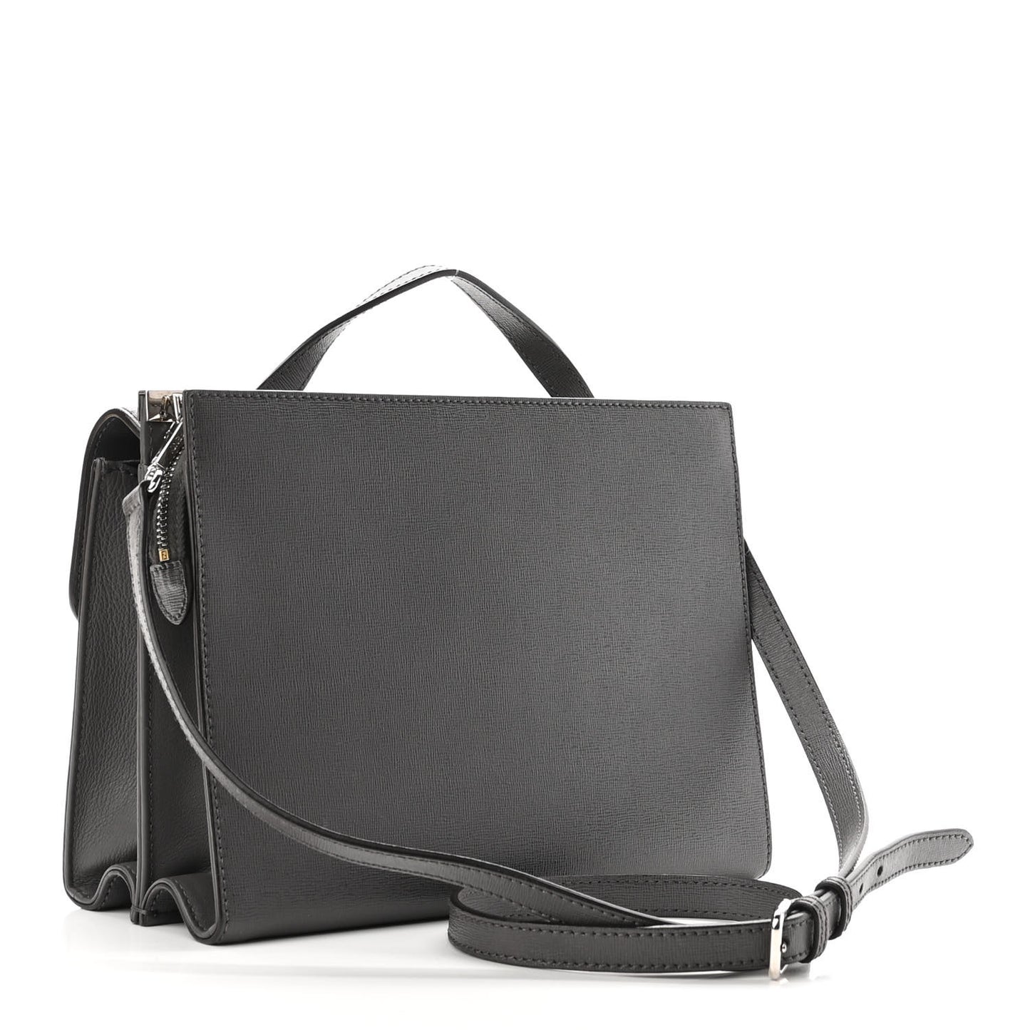 Vitello Elite Flamingo Demi Jour Shoulder Bag Grey