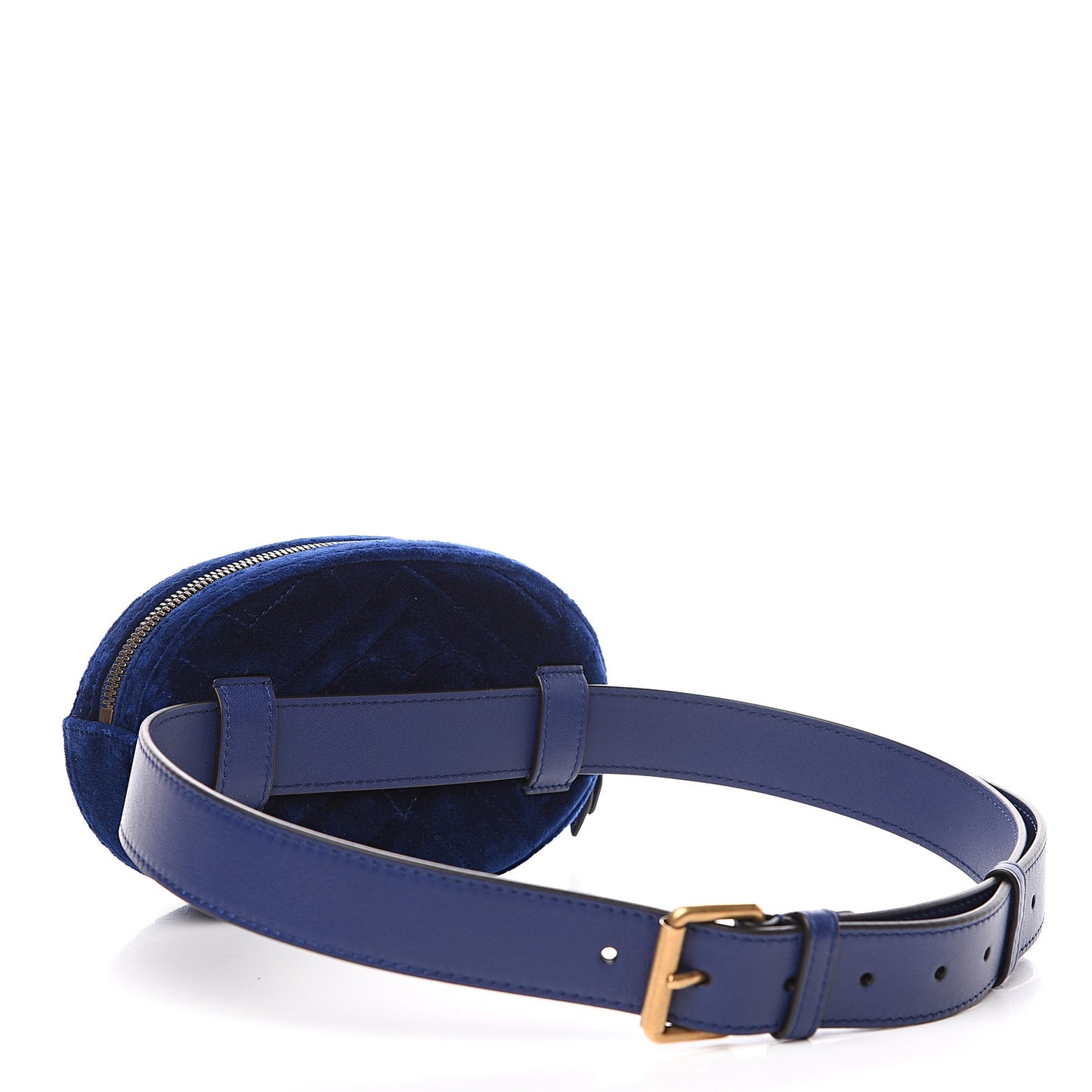 Velvet Matelasse GG Marmont Belt Bag 85 34 Cobalt Blue