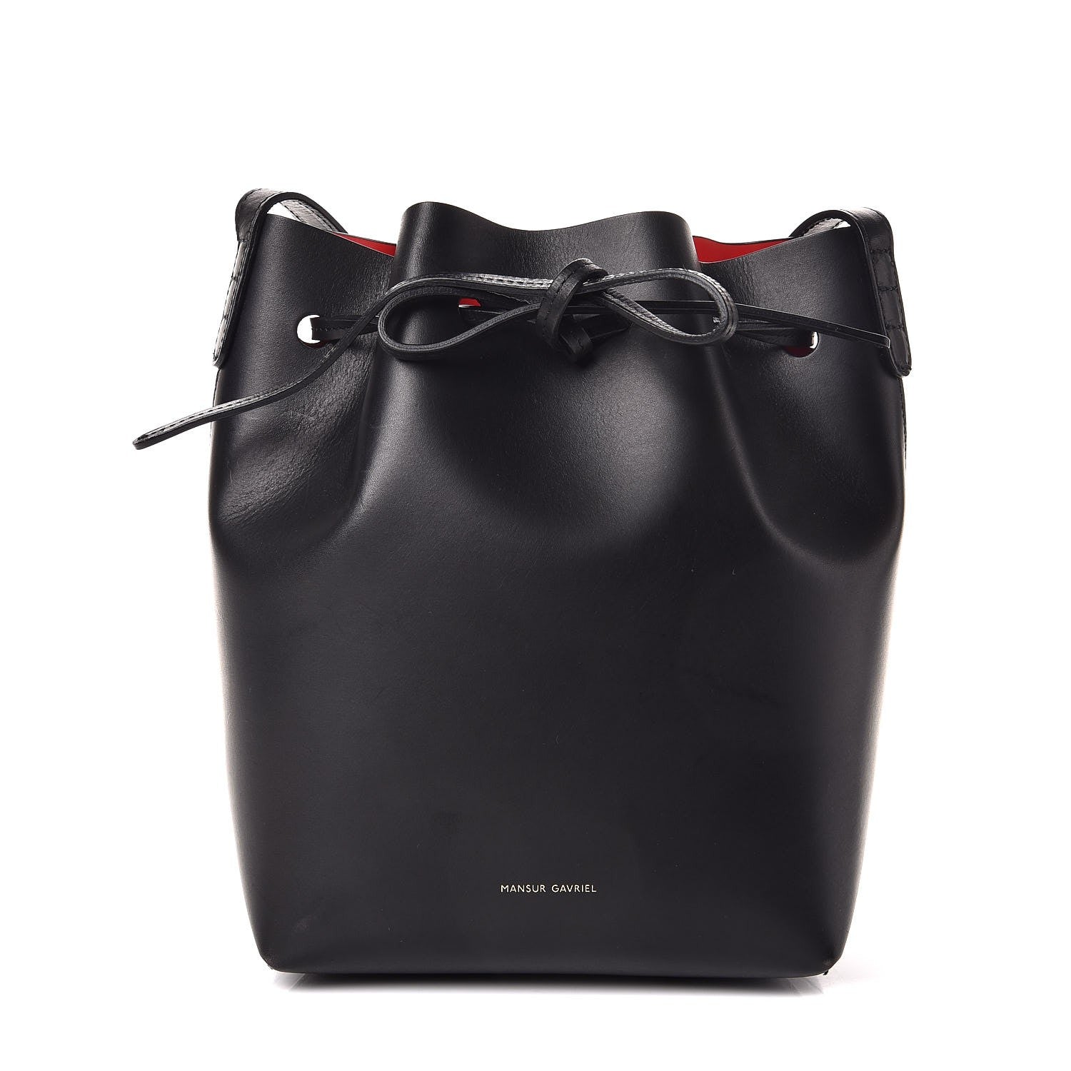 Mansur Gavriel Calfskin Mini Bucket Bag Black Flamma 1 of 7