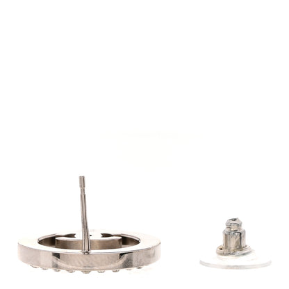 Chanel Crystal CC Round Single Earring Silver 3 of 4