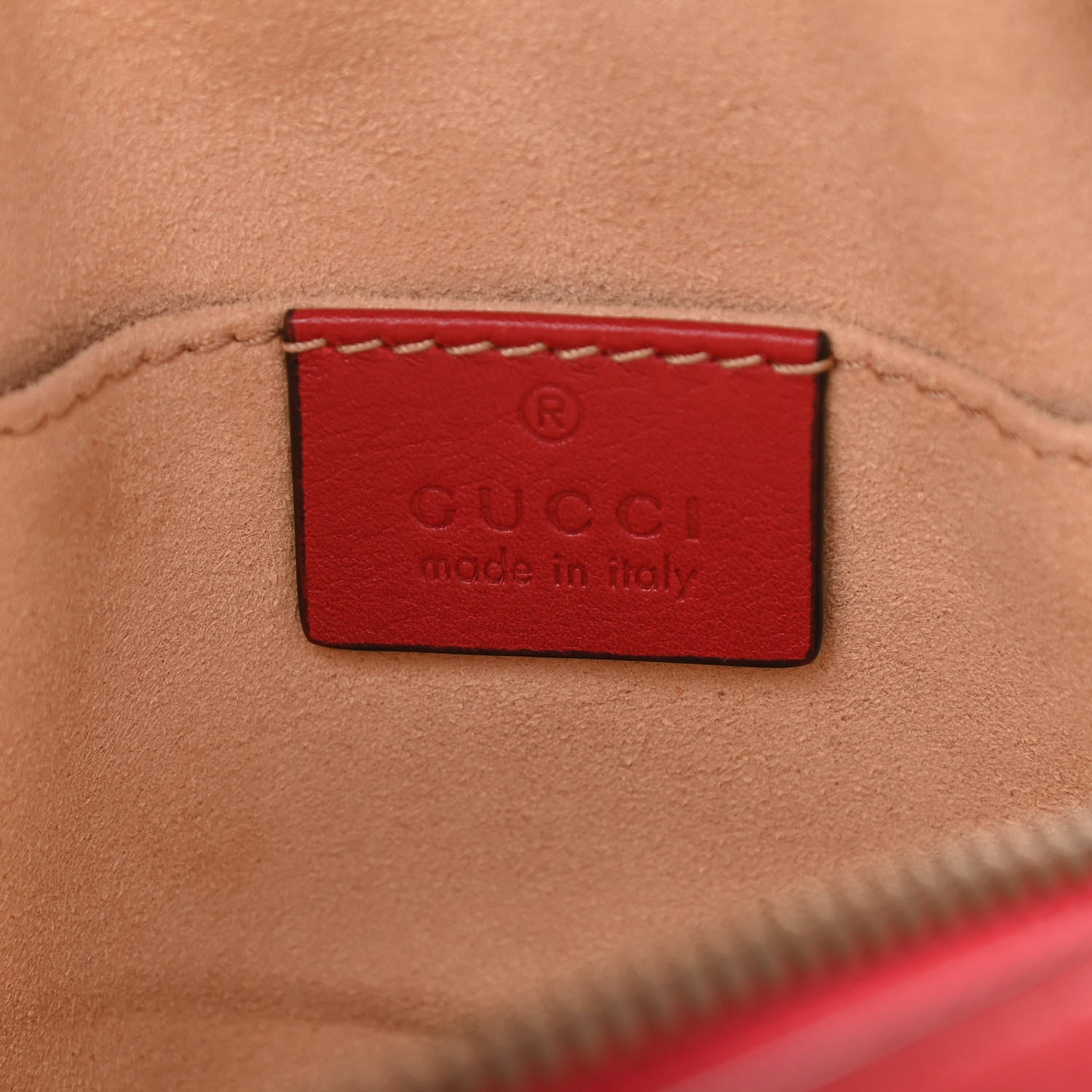 Gucci Calfskin Matelasse GG Marmont Belt Bag 85 34 Hibiscus Red 6 of 12