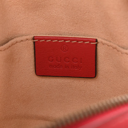 Gucci Calfskin Matelasse GG Marmont Belt Bag 85 34 Hibiscus Red 6 of 12