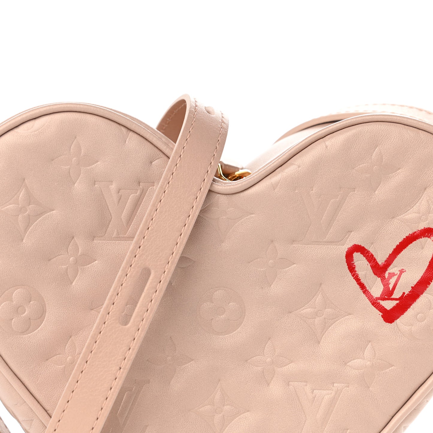 Lambskin Embossed Monogram Fall In Love Sac Coeur Light Pink