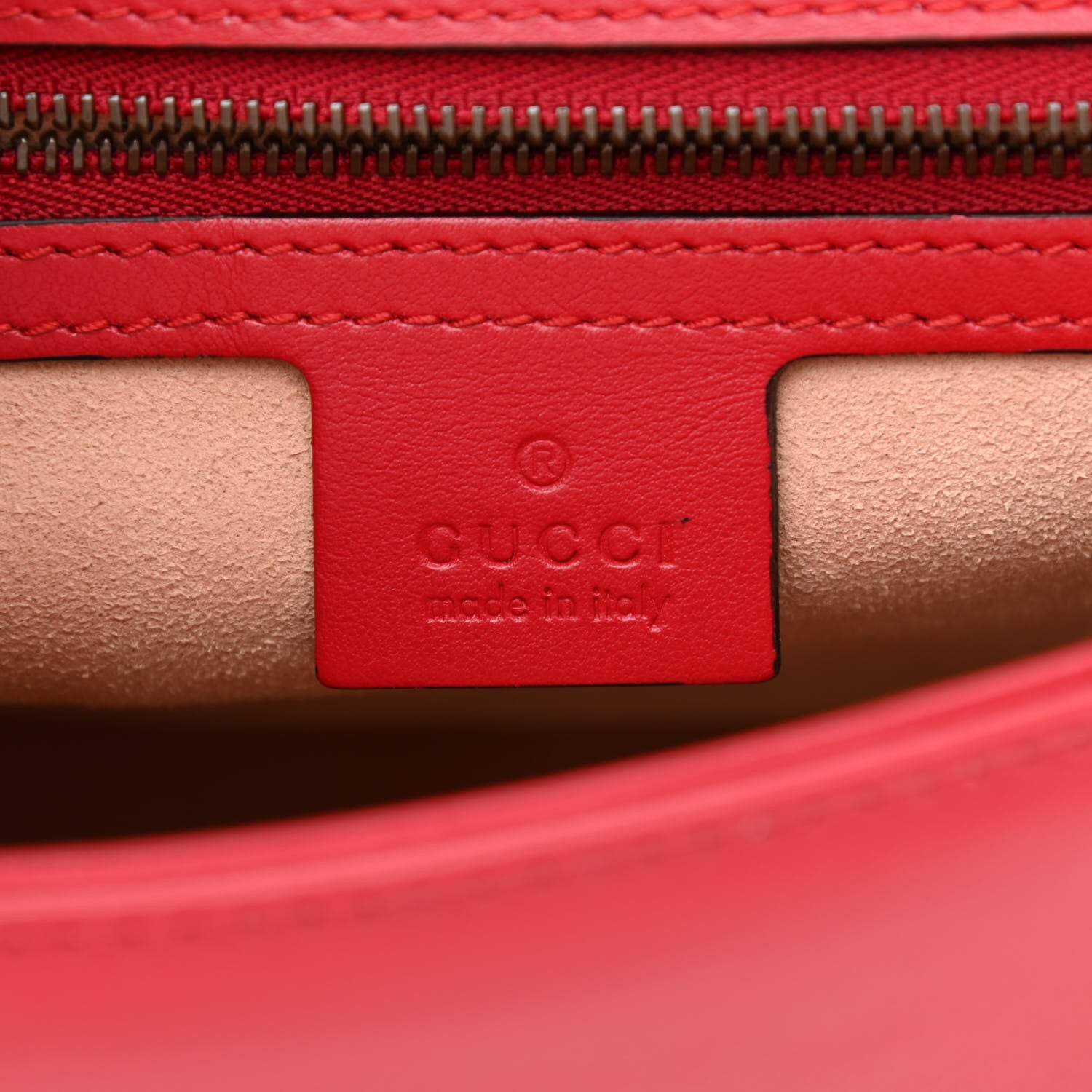 Gucci Calfskin Matelasse Small GG Marmont Top Handle Shoulder Bag Hibiscus Red 6 of 11