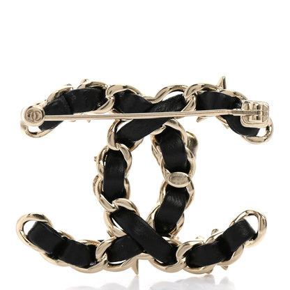 Chanel Lambskin Pearl Strass Sergeant Chanel Brooch Gold 3 of 5
