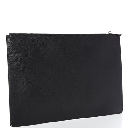 Givenchy Coated Canvas Medium Print Zip Pouch Black 2 of 7