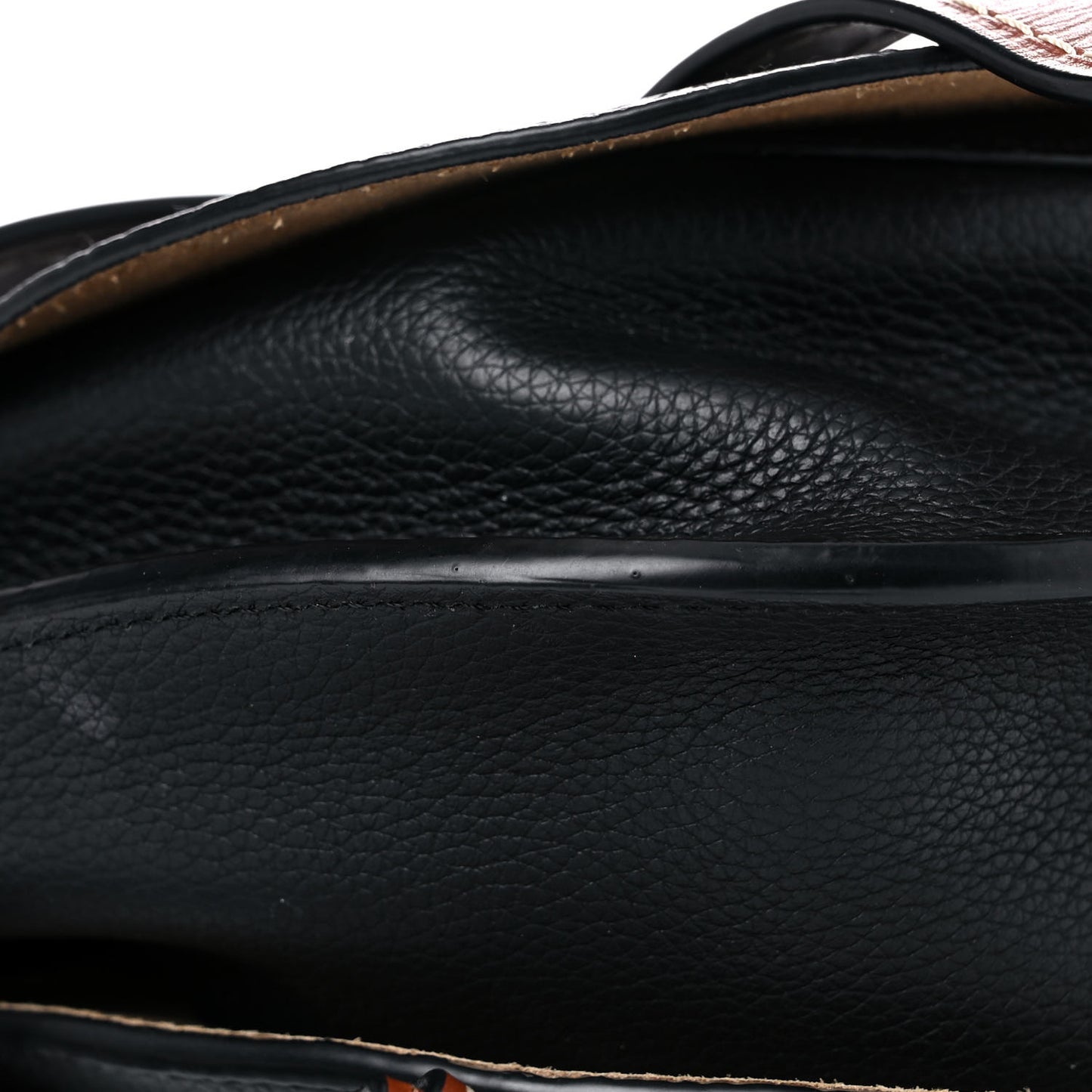 Grained Calfskin Small Gate Crossbody Bag Pecan Black