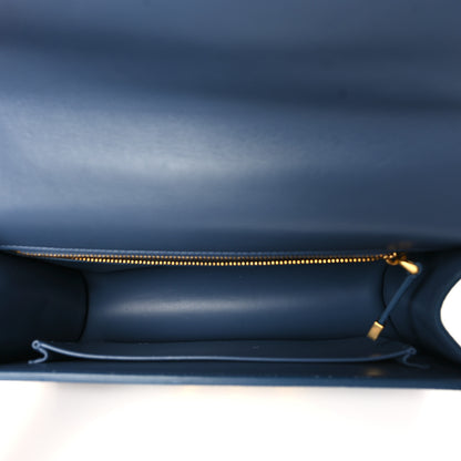 Christian Dior Grained Calfskin Embossed 30 Montaigne Chain Flap Bag Blue 5 of 11
