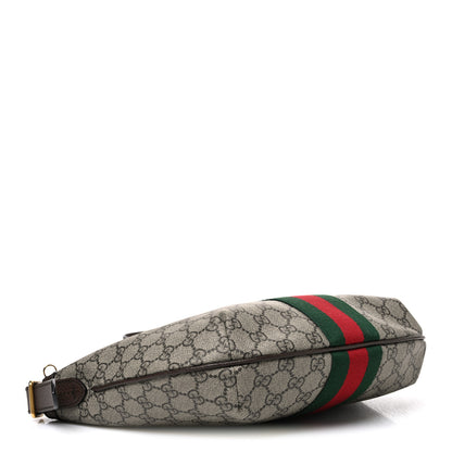 Gucci GG Supreme Monogram Web Small Ophidia Half Moon Hobo Brown 4 of 10