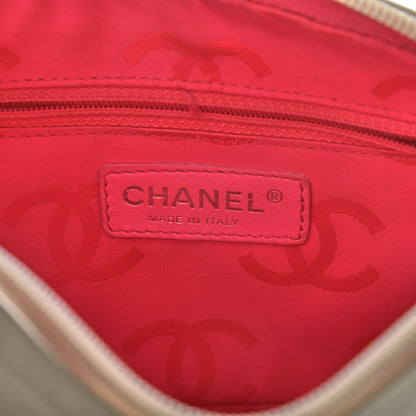 Chanel Calfskin Quilted Cambon Pochette White Black 6 of 12
