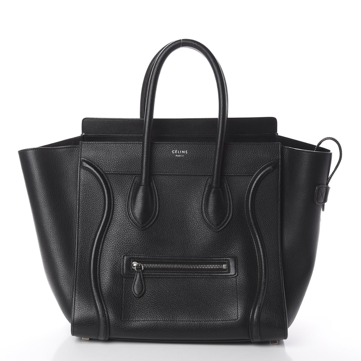Drummed Calfskin Mini Luggage Black