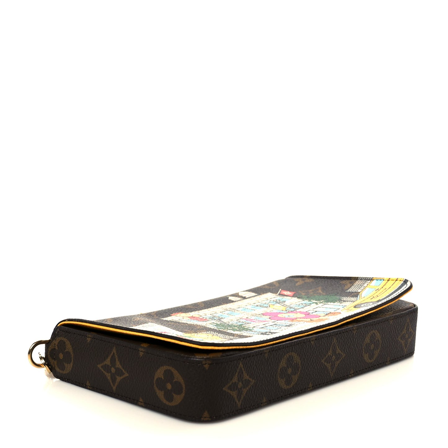 Monogram 2022 Christmas Animation New York Soho Pochette Felicie Chain Wallet Yellow