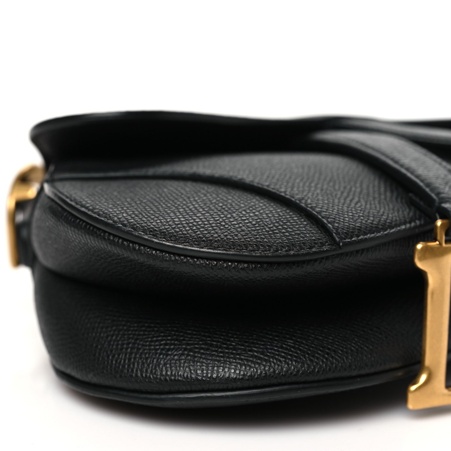 Christian Dior Grained Calfskin Mini Saddle Bag Black 8 of 9