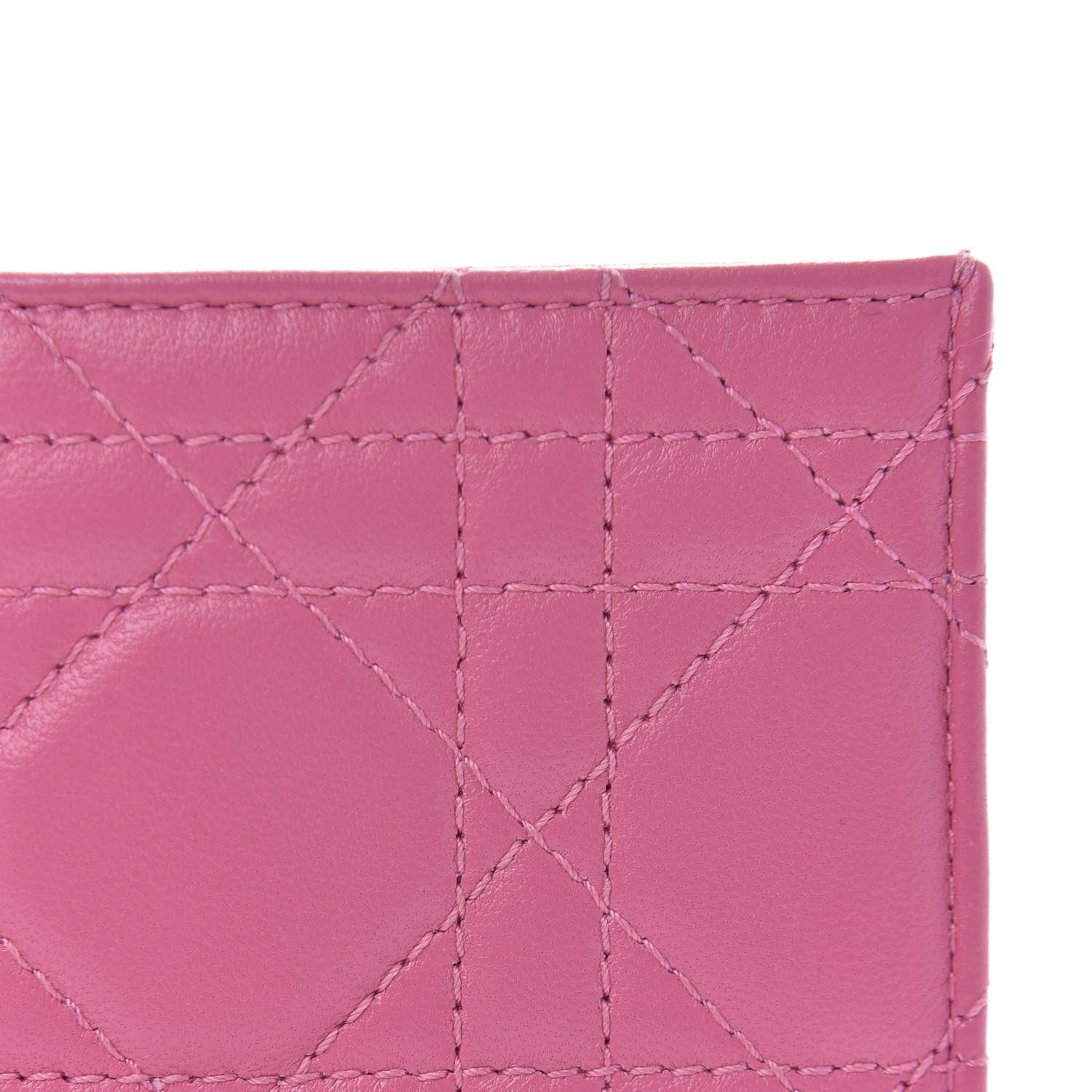 Christian Dior Lambskin Cannage Lady Dior Card Holder Pink 8 of 8