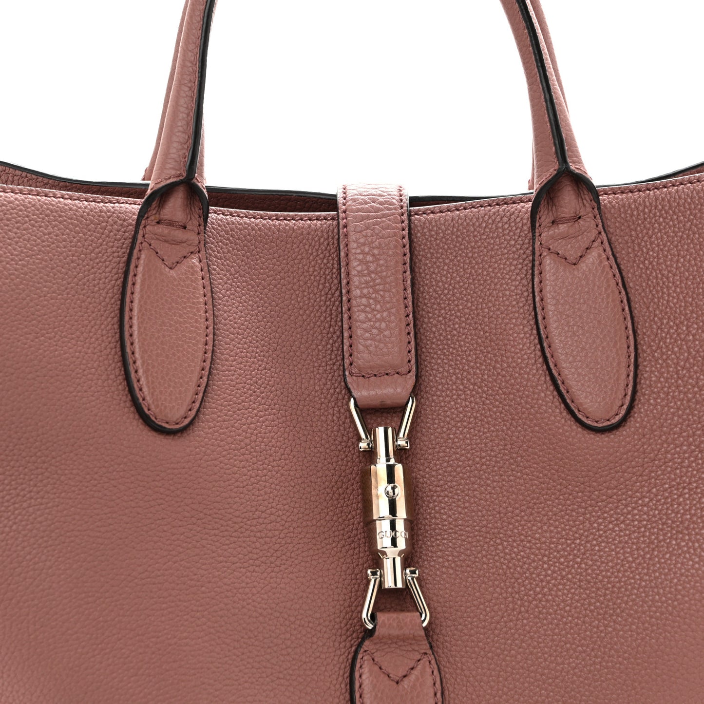 Soft Calfskin Medium Jackie Top Handle Bag Antique Rose