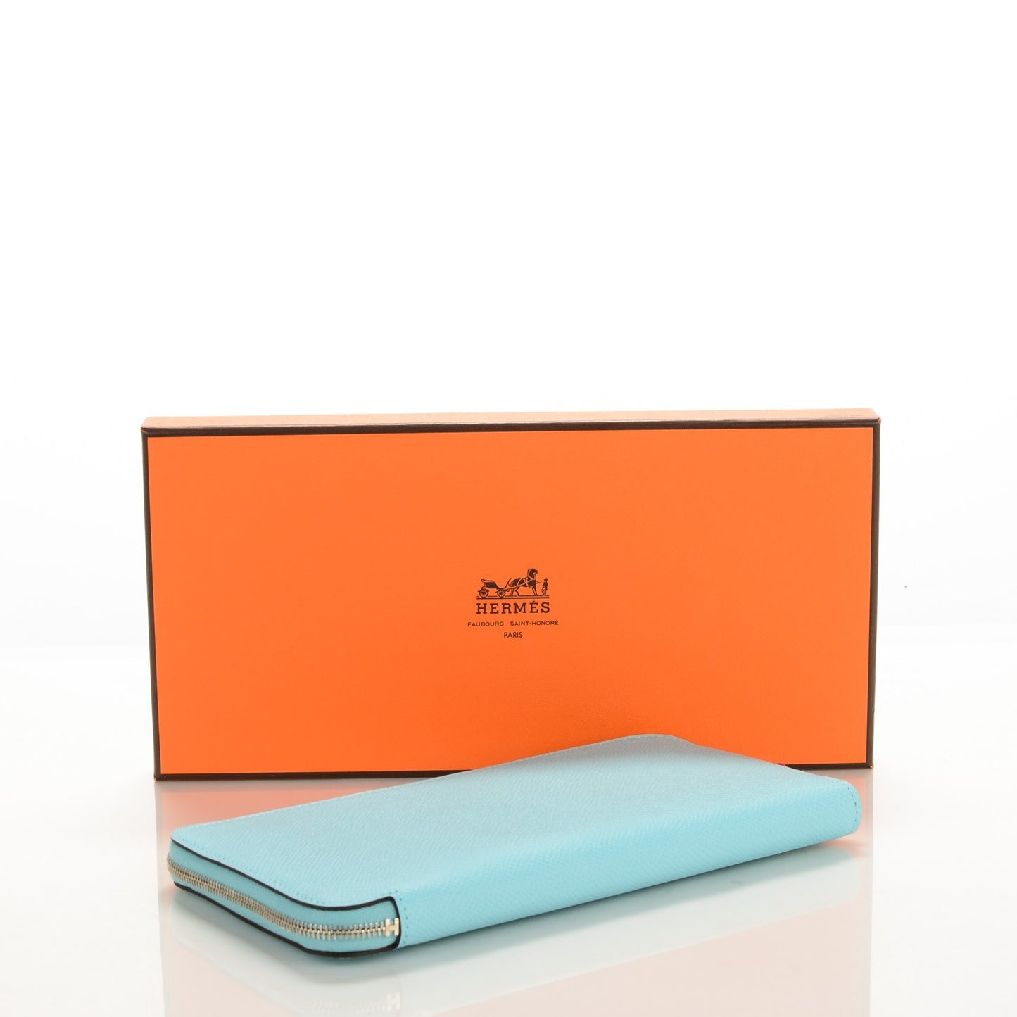 Epsom Silk'In Wallet Bleu Atoll Rose Tyrien