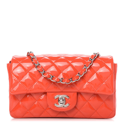 Chanel Patent Calfskin Quilted Mini Rectangular Flap Red 1 of 10
