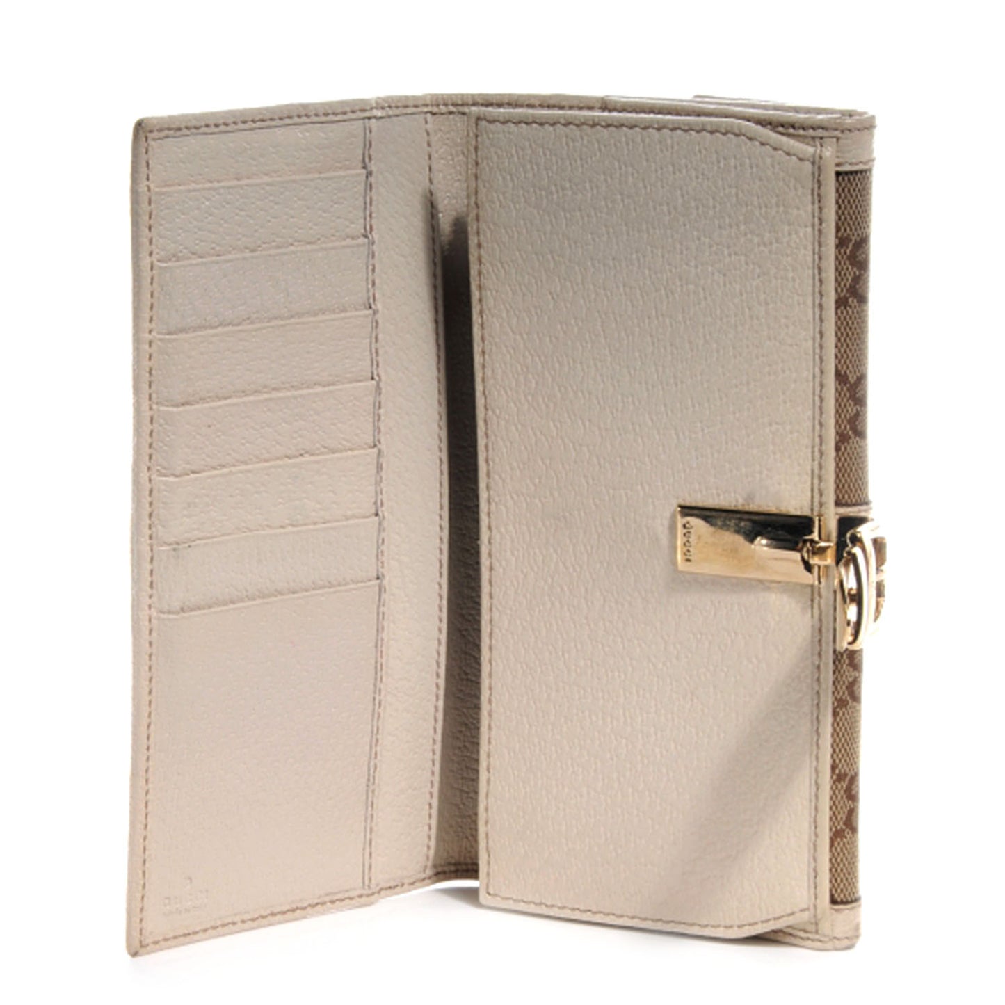 Monogram Buckle Continental Wallet Off White