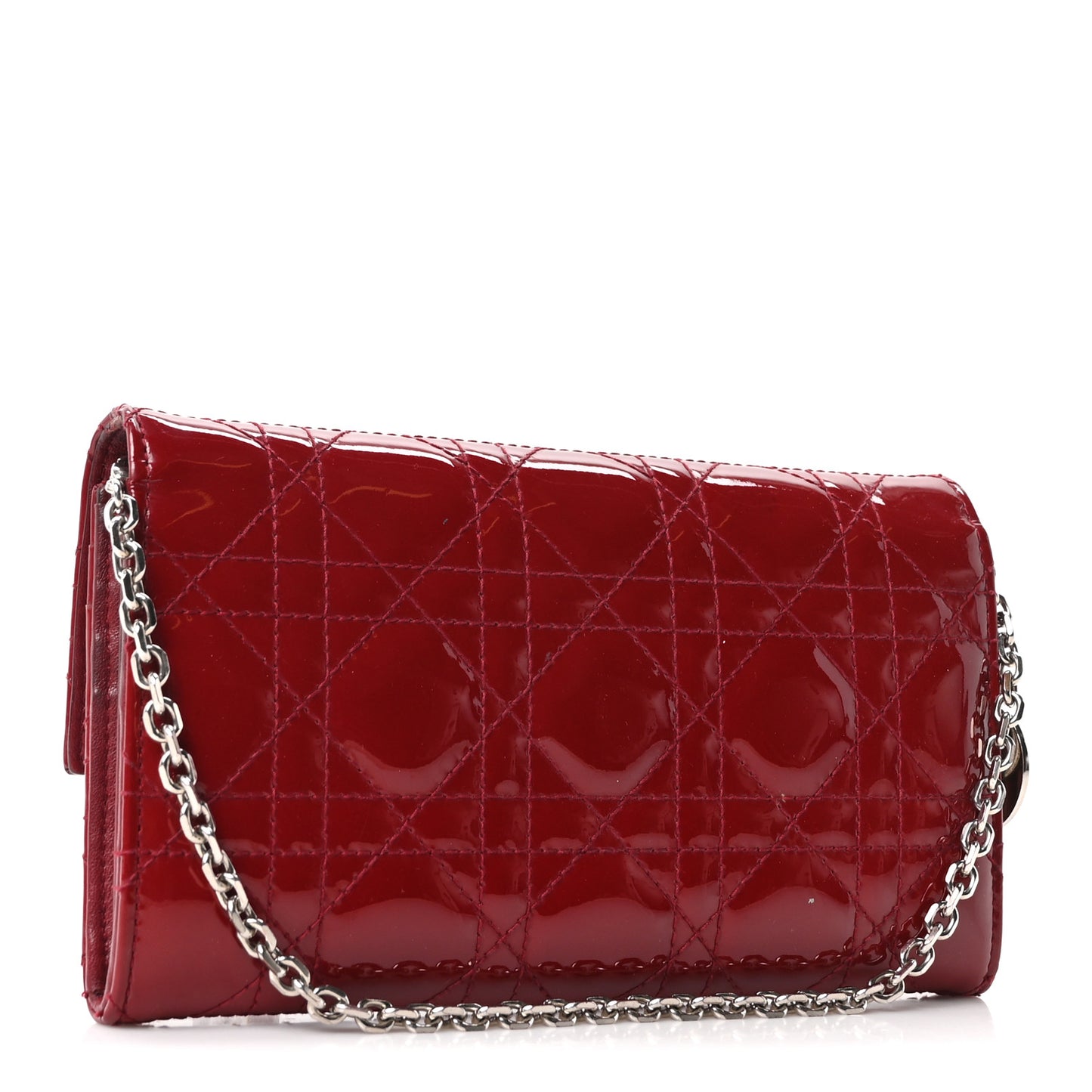Patent Cannage Rendez-vous Chain Wallet Red