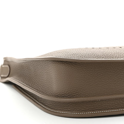 Hermes Taurillon Clemence EVELYNE III PM Etoupe 9 of 11