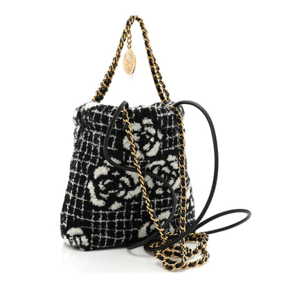 Chanel Cashmere Mini Chanel 22 Black White 3 of 10