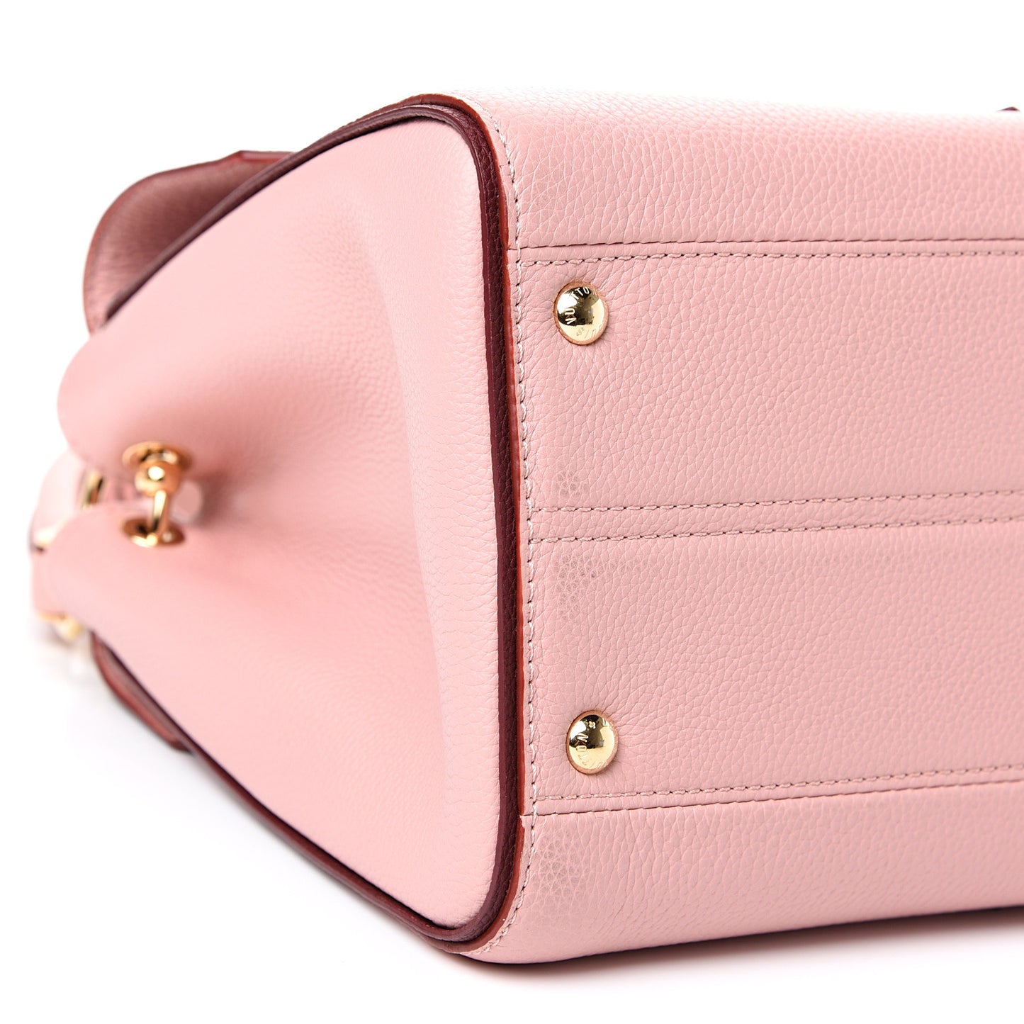 Grained Calfskin Monogram Double V Rose Poudre